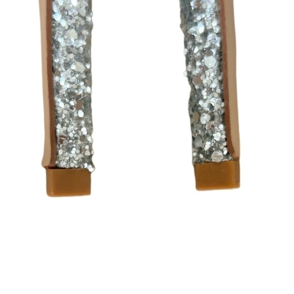 NWOT LovMark Silver Glitter Ankle Strap Heels - Size 6 1/2 - Picture 10 of 15